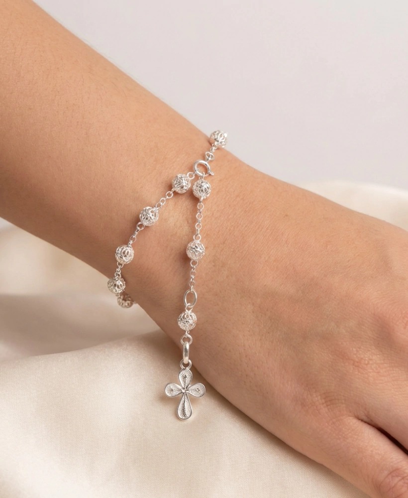 Imagen del producto Pulsera Denario Plata ley 950 Filigrana